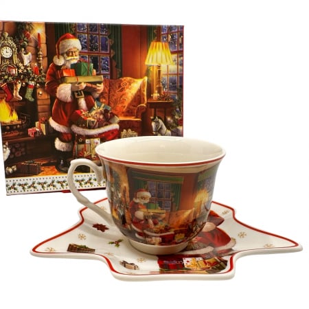 Ocazii Cadouri - Cadou Craciun Cana si farfuriuta in forma de Brad