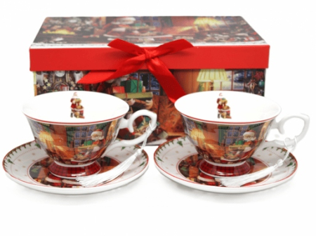 Cadouri Secret Santa - Cadou Craciun Set 2 cani "Tea time for Christmas"