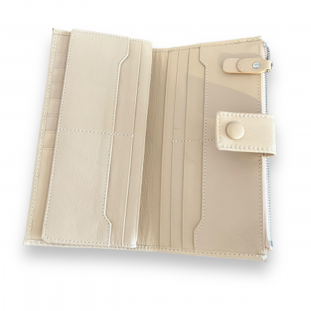 Cadou Elegance Portofel Piele Naturala, Esarfa Matase & Bratara Tennis Gold [2]