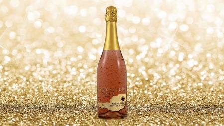 Cadou Rose Gold Luxury Şampanie - cu foiţă de aur 23 karate & Bomboane Geisha [4]