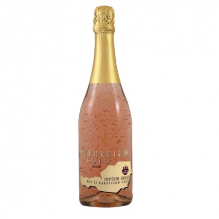 Cadou Rose Gold Luxury Şampanie - cu foiţă de aur 23 karate & Bomboane Geisha [3]