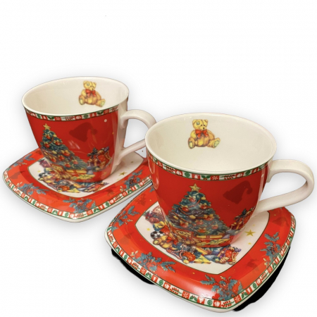 Cadou Set 2 Cani Happy Christmas cu farfurioare + Cutie cadou [2]