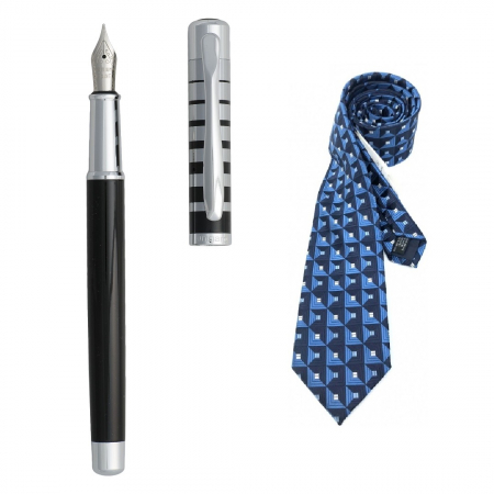 Cadou Style Blue Cravata Matase si Stilou Ungaro Evoluzione [0]