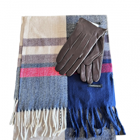Cadou Style Men Esarfa Casmir si Manusi Piele Naturala [1]