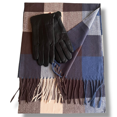 Cadou Style Men Esarfa Casmir si Manusi Piele Naturala [4]