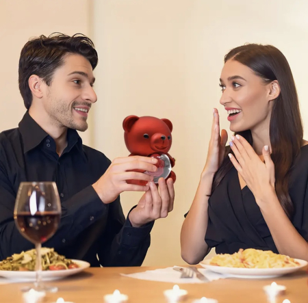 Set Bijuterii Red Heart cu Ursuleț – Cadou Valentine’s Day pentru Femei | Borealy [2]