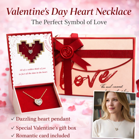 Colier în Formă de Inimă cu Cutie Cadou – Cadou Valentine’s Day pentru Femei [4]