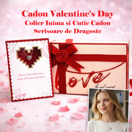 Colier în Formă de Inimă cu Cutie Cadou – Cadou Valentine’s Day pentru Femei [1]