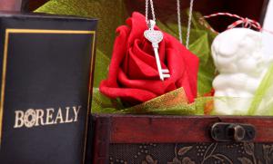 Cadou Angel of Love & Key Pendant Argint 925 [6]