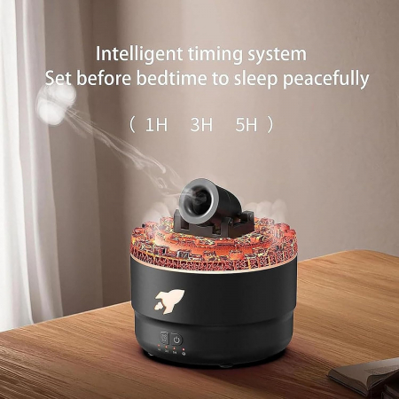 Umidificator cu Design Rachetă – Efect Inele de Fum [1]