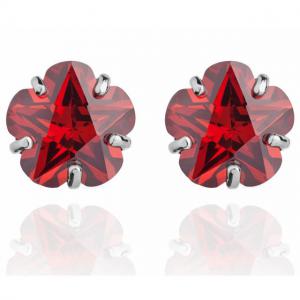 Cercei Borealy Sapphire Studs Flower Cut Red [0]