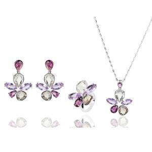 Heritage Purple Set medalion, cercei, inel by Borealy [0]