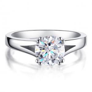 Inel Borealy Argint 925 Simulated Diamond Solitaire Marimea 7 [0]