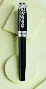 Set Caduceus Black Ballpoint Pen by Montegrappa si Note Pad Black Hugo Boss [2]