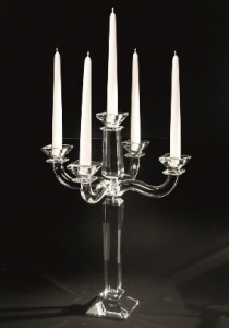 CANDELABRO 5 FIAMME GIGANTE Sfeșnic din cristal by Chinelli, made in Italy [0]