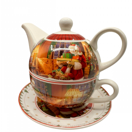 Cadou Craciun Ceainic cu ceașcă Craciun Santa Tea [1]