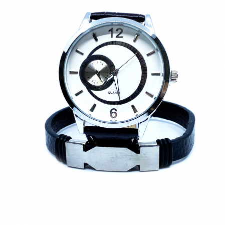 Ceas Gentleman & Bratara Piele [3]