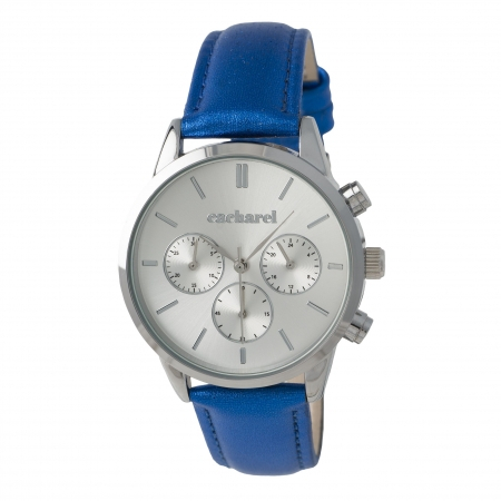 Ceas Chronograph Lady Bright Blue & Esarfa Matase [4]
