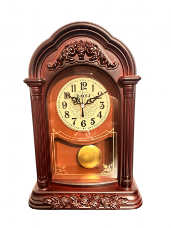 Ceas de Birou Elegant Brown cu pendul auriu [5]