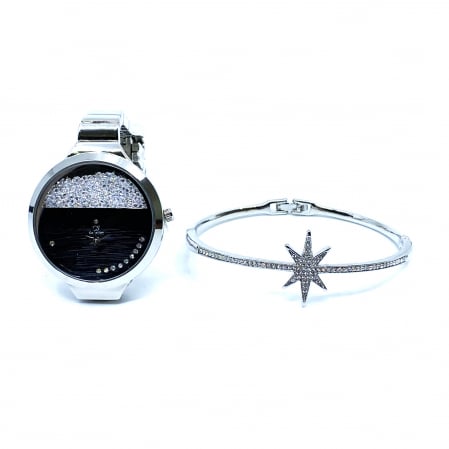 Set Ceas Crystal Exposed Time & Bratara Star [3]