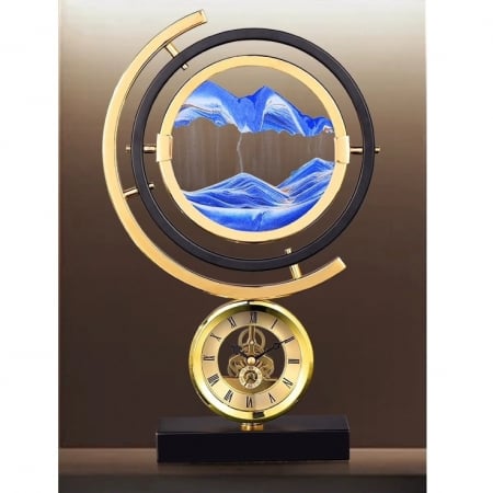 Cadouri Barbati - Ceas decorativ cu nisip artistic - Art Table Clock