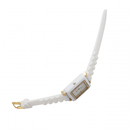 Ceas Preziosa Ungaro White si Cercei Gold Studs [5]