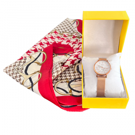 Cadouri la promotie - Ceas Summer Lady Q&Q si Esarfa Matase