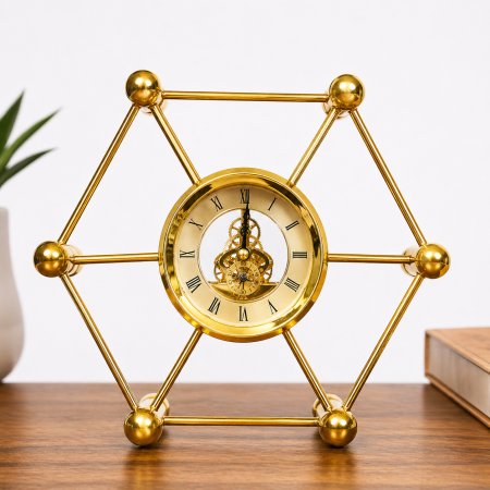 Ceas Geometric Skeleton Auriu [1]