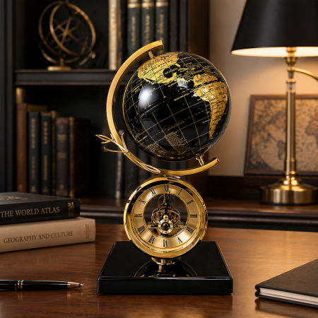 Ceas World Black - Gold Marble Luxury [0]