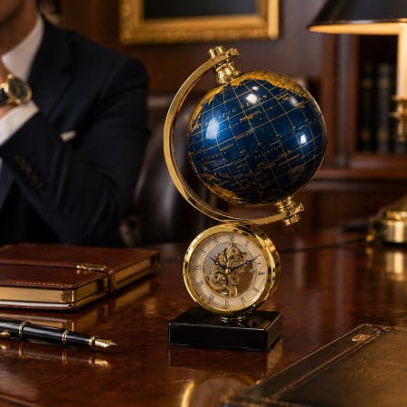 Cadouri Bărbați – Idei Premium pentru Soț, Tată, Iubit sau Șef - Ceas World Clock Bleumarine
