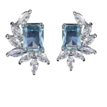 Cadouri de Sfantul Valentin - Cercei Borealy Blue Cristal Sassy