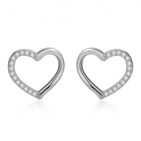 Cercei Borealy Argint 925 Two Fashionable Hearts [0]