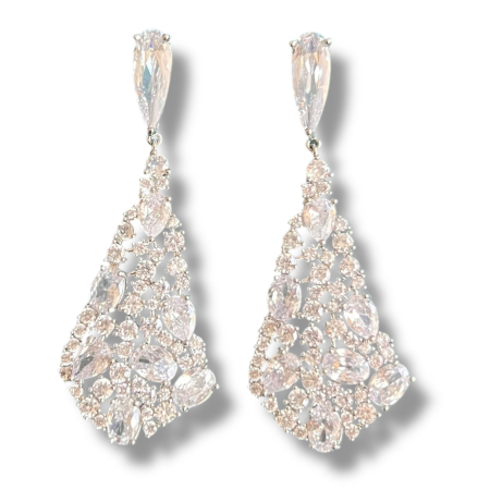 Cercei eleganți lungi cu cristale – Bijuterii cadou femei | Borealy [2]