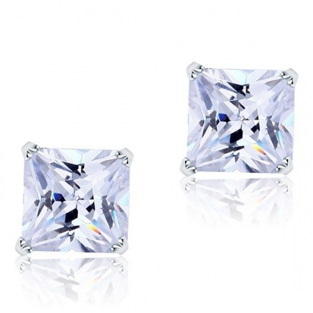 Cercei Borealy Large One Diamond Square Princess [0]