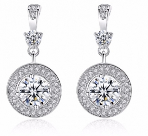 Bijuterii Mireasa - Cercei Borealy Simulated Diamonds One Huggie