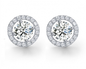 Cercei Argint Borealy Diamonds Halo One [1]