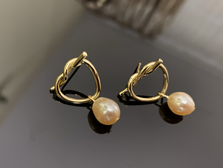 Cercei Fashion Pearl by Borealy, placati cu aur galben [1]