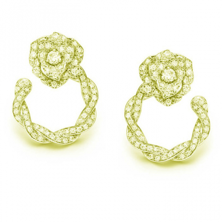 Cercei Gold Circle Rose [0]