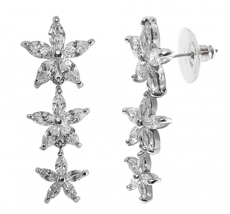 Set Colier si Cercei Flower Glam Bride [4]