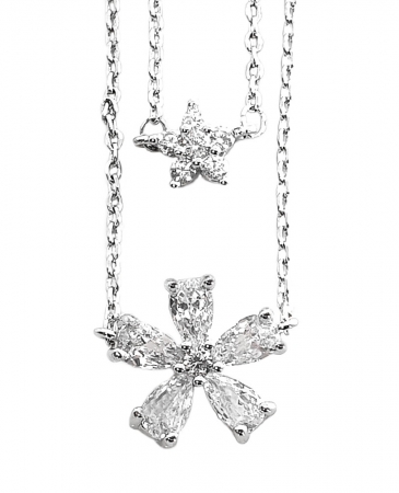 Set Colier si Cercei Flower Glam Bride [1]