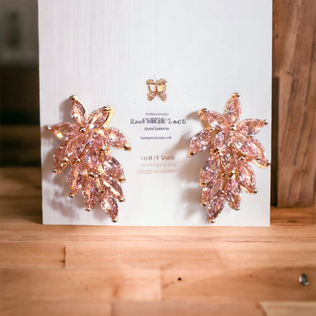 Cercei Irisa Flower Pink [2]