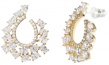 Cercei Olive Branch Square Gold [1]