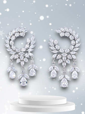 Cercei Zirconia Diamonds Leaf Olive Drops [6]