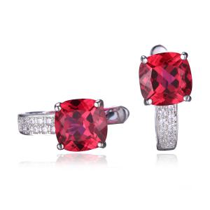 Cercei Borealy Argint 925 Rubin 4 carate Lady [1]