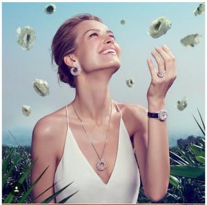 Bijuterii - Olive Branch Small Leaf Gold Diamonds Colier