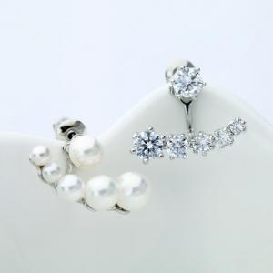Cercei Borealy Jacket Asimetrical Pearl Zirconia [2]
