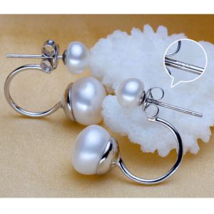 Cercei Double Perle Naturale Silver 925 [2]