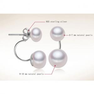 Cercei Double Perle Naturale Silver 925 [4]