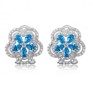Cercei Borealy Argint 925 Topaz Blue Eden [0]