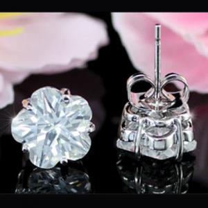 Cercei Borealy Sapphire Studs Flower Cut [4]